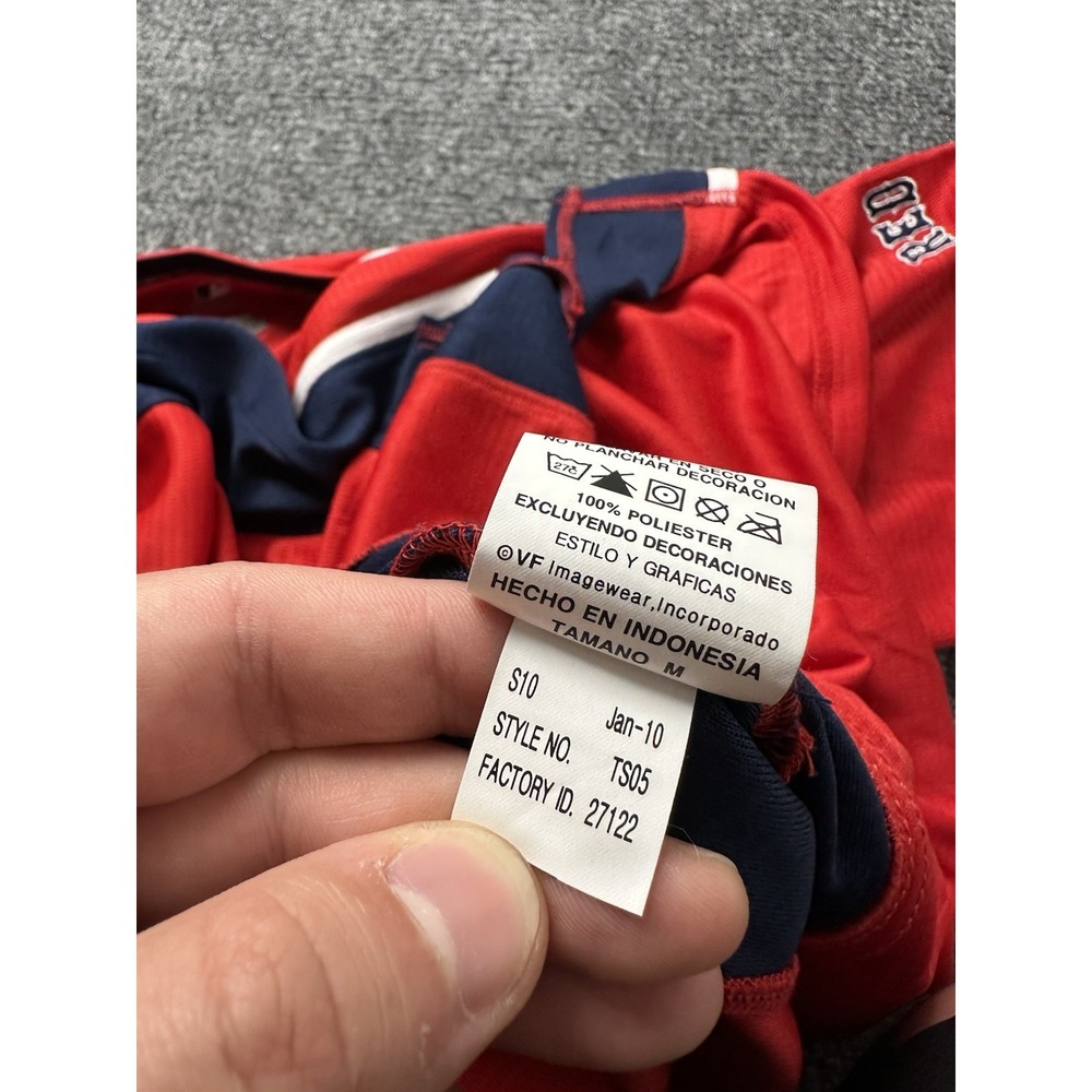 Mens MLB Boston Red‎ Sox Red Jersey Shirt, Size M - Picture 6 of 7